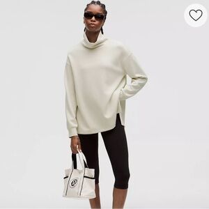 Lululemon New Cream Turtleneck tunic. So soft and new with tags. Color Bone